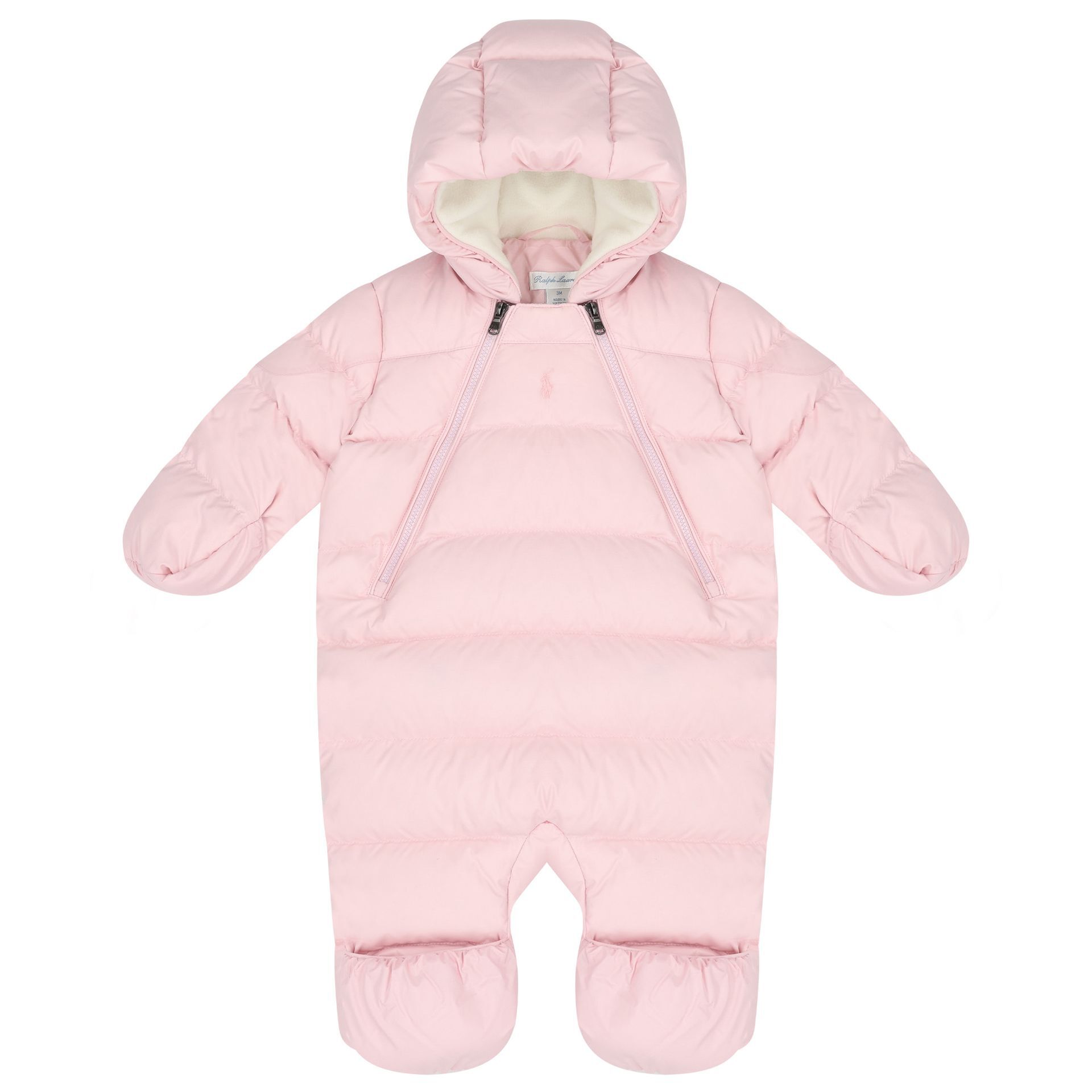 Ralph Lauren Baby Girls Pink Logo Snowsuit Junior Couture UK