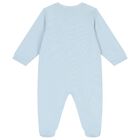 Baby Boys Navy Blue Logo Babygrow, 2, hi-res
