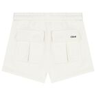 Girls Ivory Logo Shorts, 1, hi-res