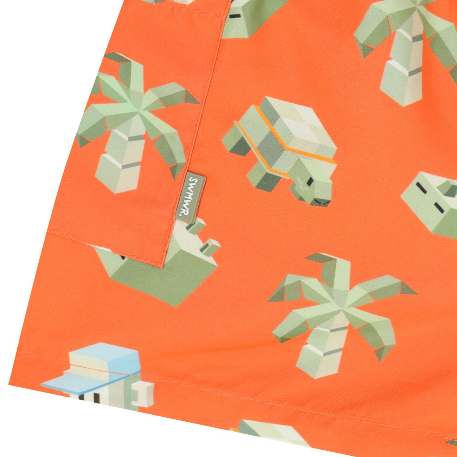 Boys Orange Swim Shorts, 1, hi-res