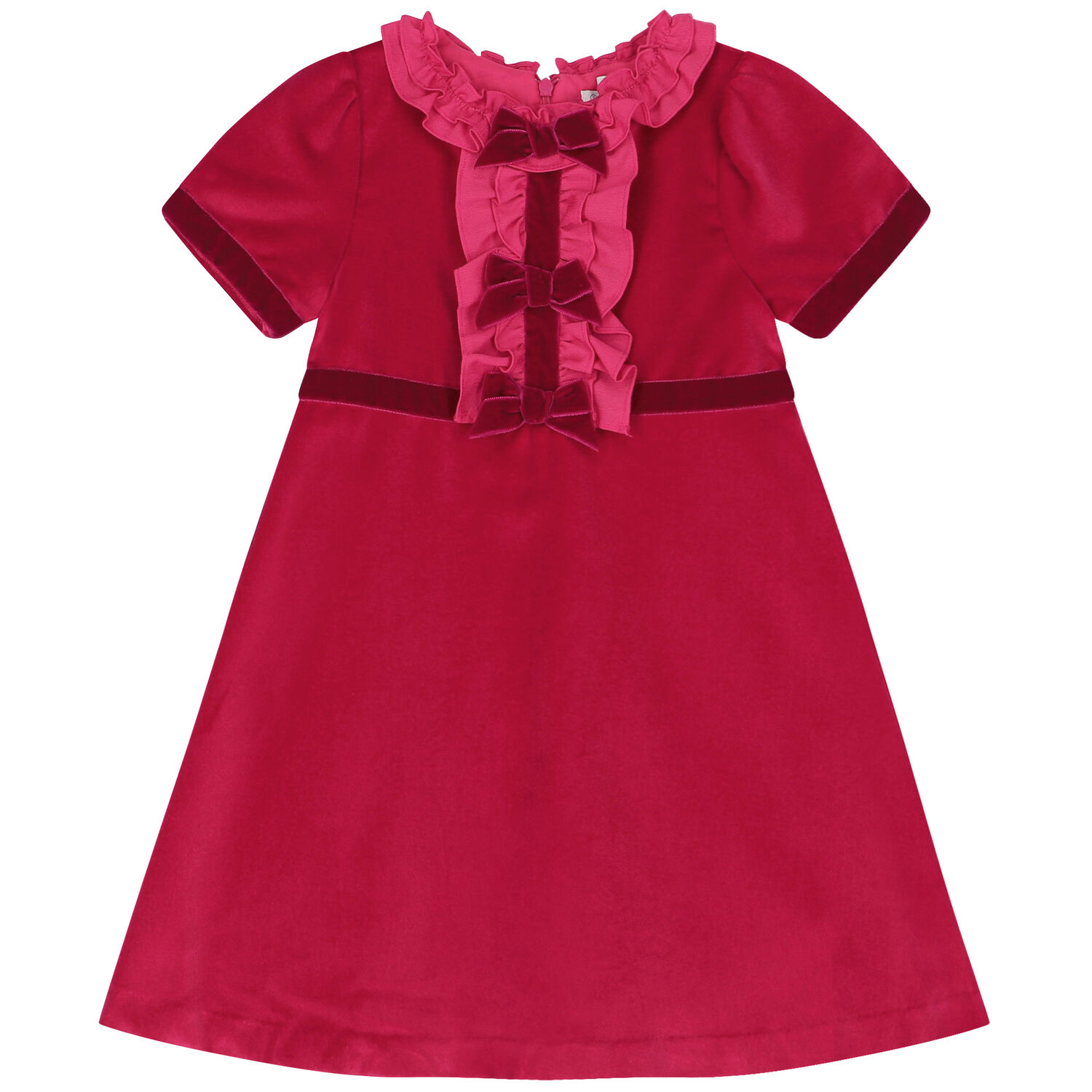 Girls Pink Ruffled Dress, 1, hi-res image number null