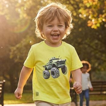 Boys Neon Green Monster Truck T-Shirt
