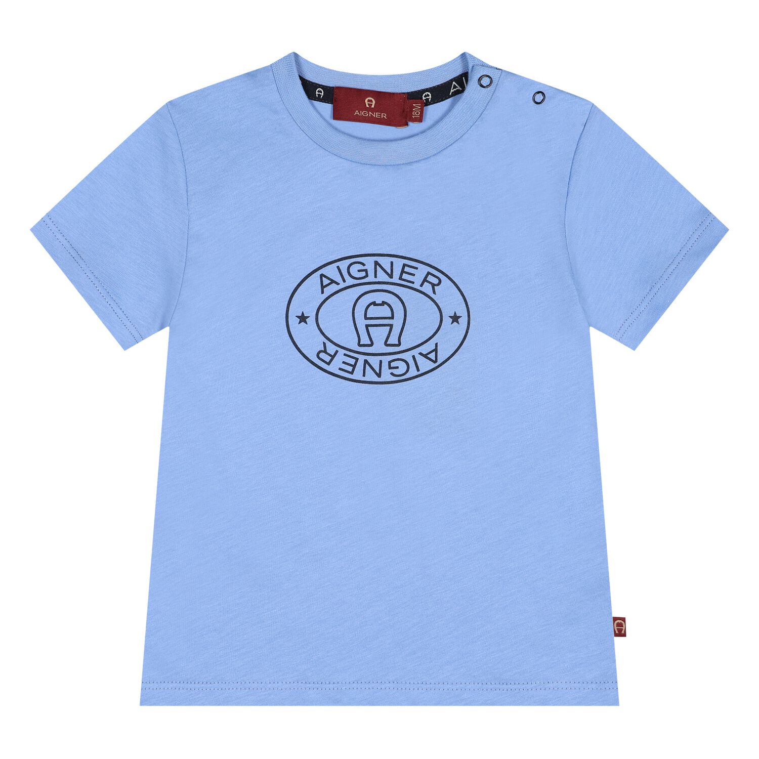 Younger Boys Blue Logo T-Shirt, 2, hi-res