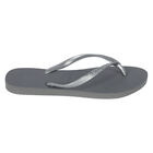 Girls Grey Logo Flip Flops, 1, hi-res