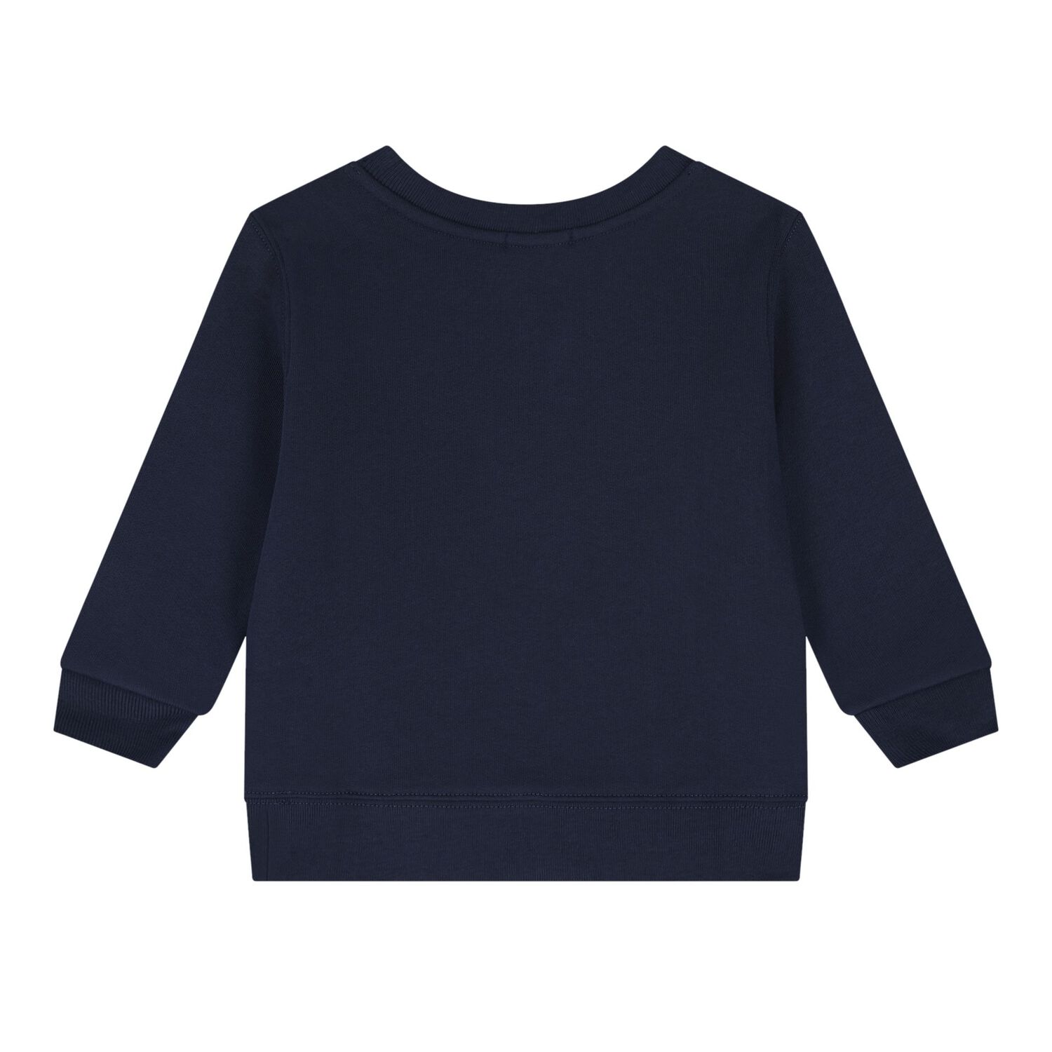 Baby Boys Navy Blue Logo Sweatshirt, 1, hi-res