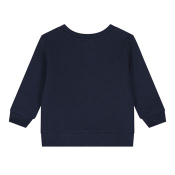 Baby Boys Navy Blue Logo Sweatshirt