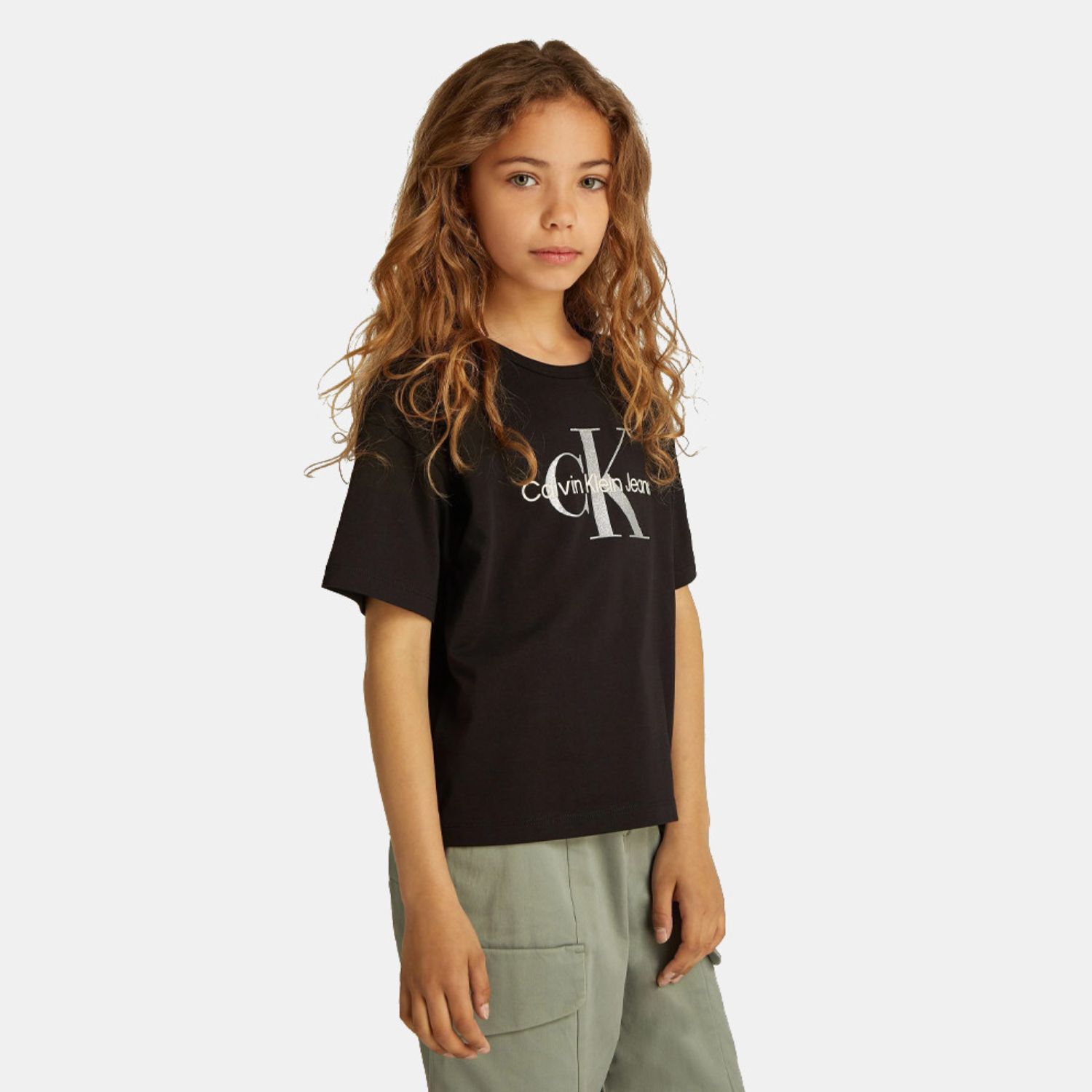 Girls Black Logo T-Shirt, 1, hi-res image number null