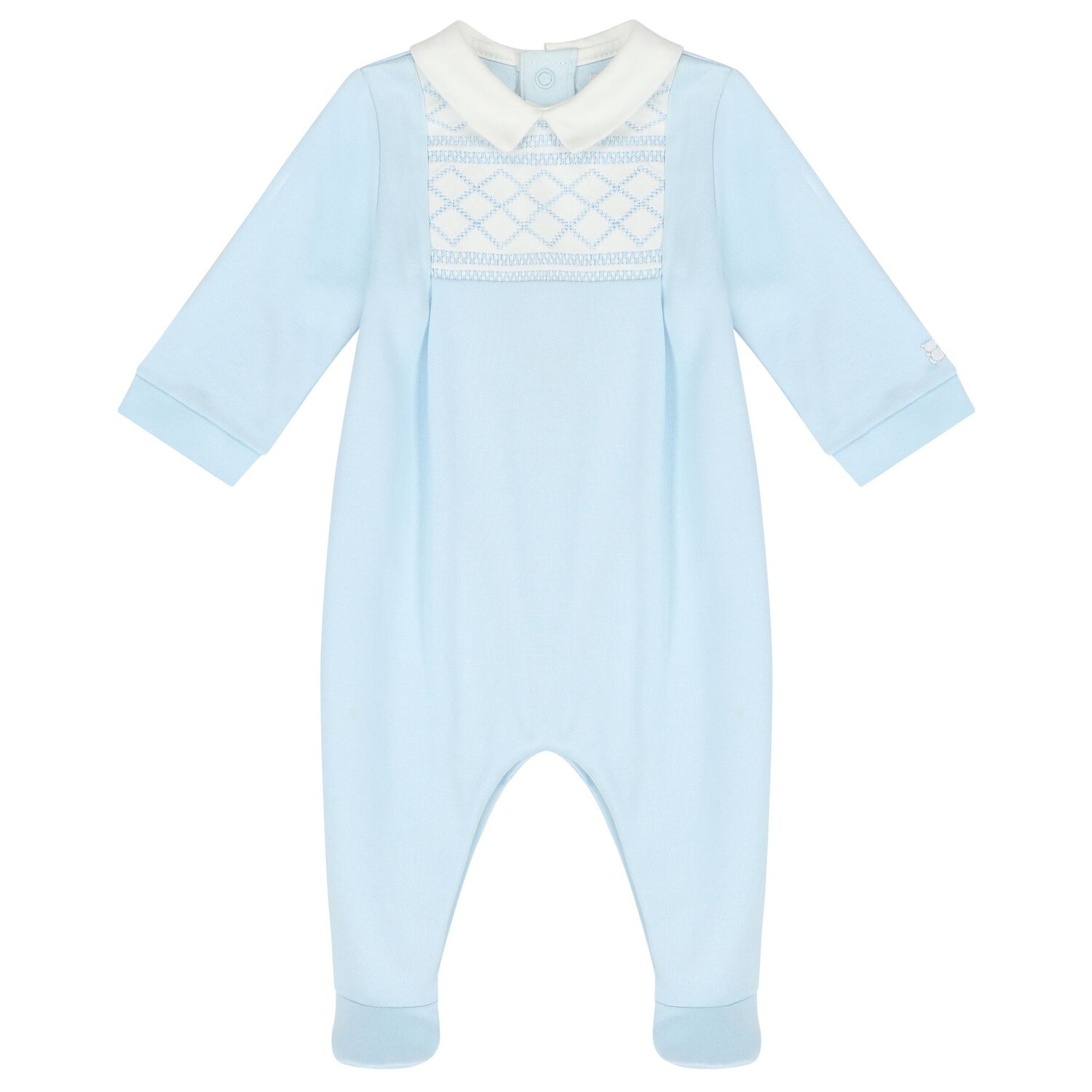Baby Boys Blue Babygrow, 1, hi-res