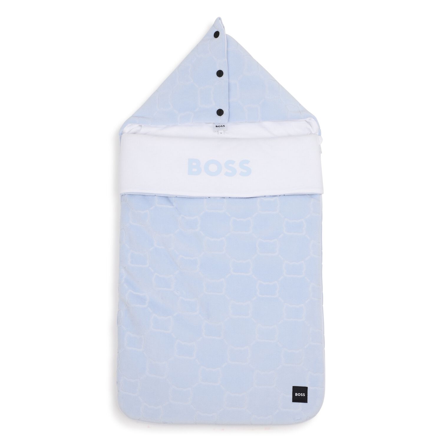 Baby Boys Blue & White Logo Nest, 1, hi-res