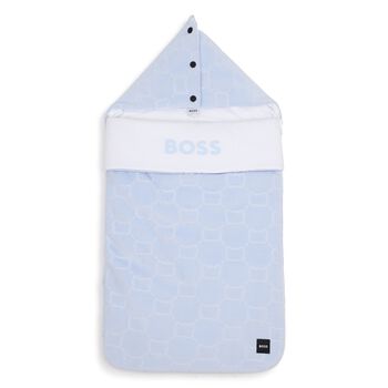 Baby Boys Blue & White Logo Nest