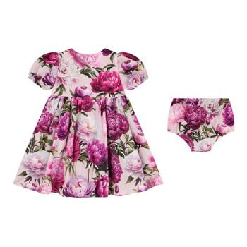 Baby Girls Pink Peony Dress Set