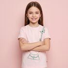 Girls Pink Logo Bag T-Shirt, 2, hi-res