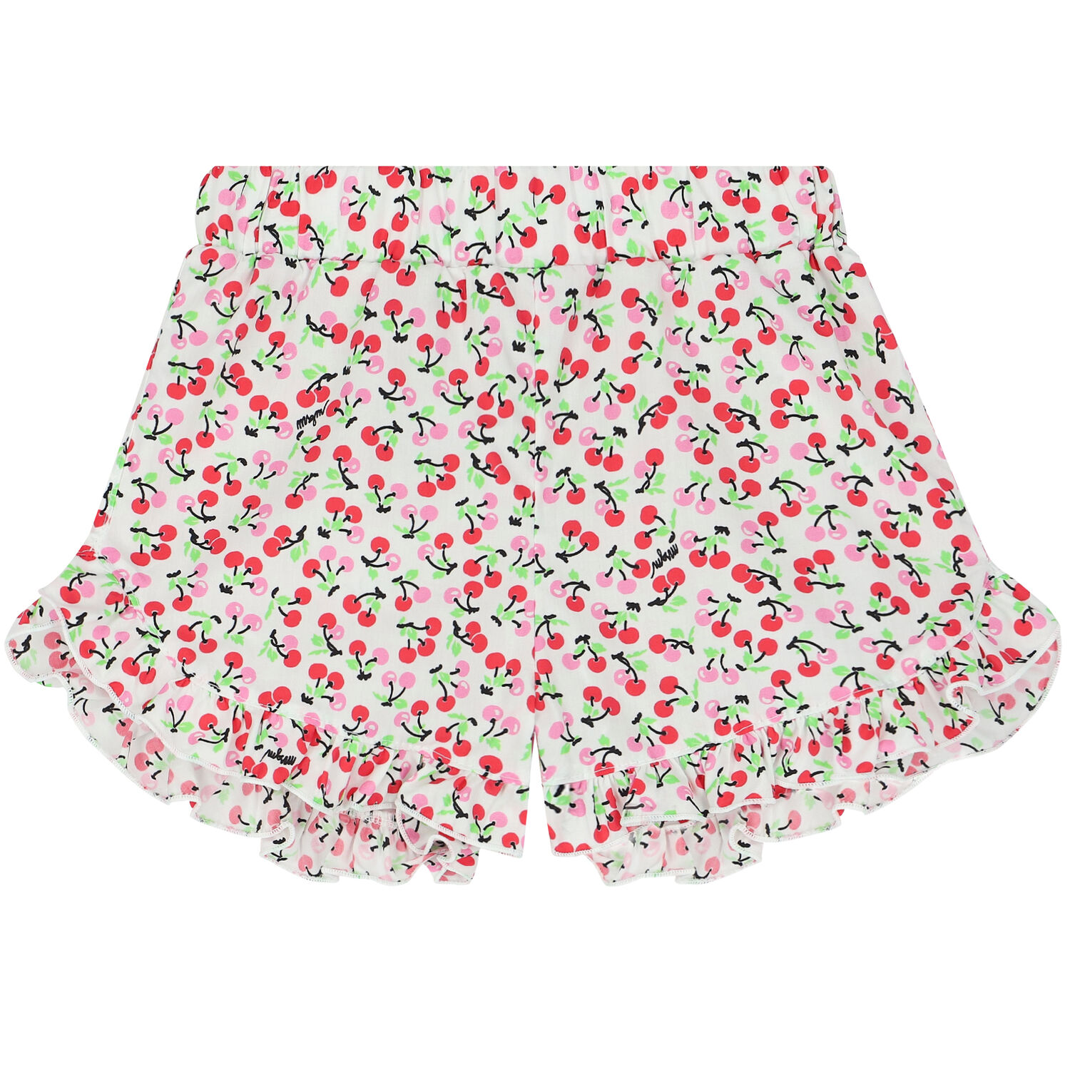 Younger Girls White Logo Shorts Set, 1, hi-res