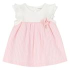Baby Girls White & Pink Dress Set, 1, hi-res