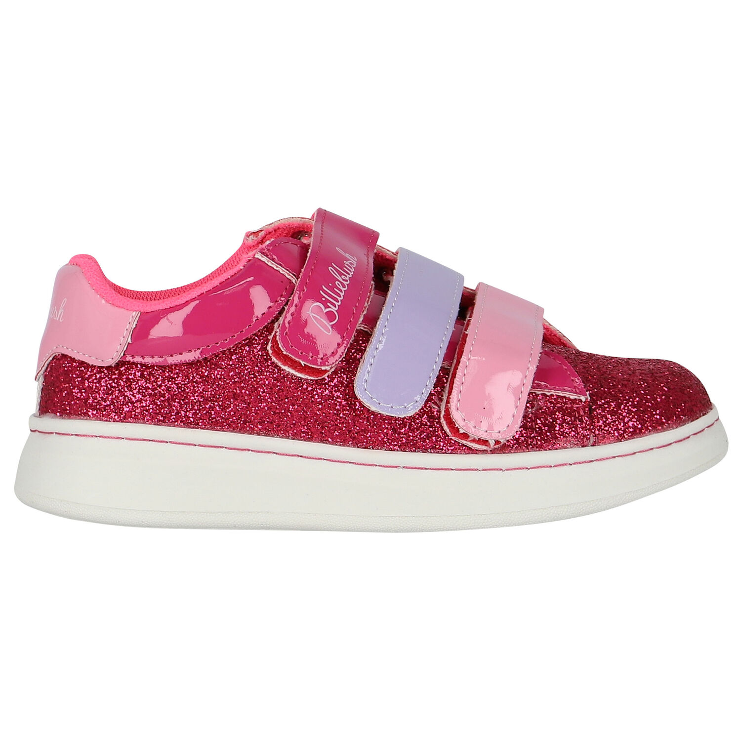 Girls Pink Logo Glitter Trainers, 1, hi-res image number null