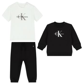Black & White 3-Piece Tracksuit Gift Set