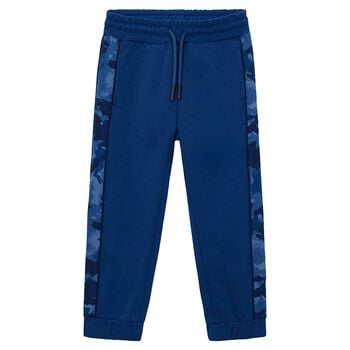 Boys Blue Camouflage Joggers