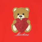Younger Girls Red Teddy Bear Logo Dress, 2, hi-res