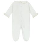 Baby Girls White & Gold Logo Babygrow Gift Set, 1, hi-res