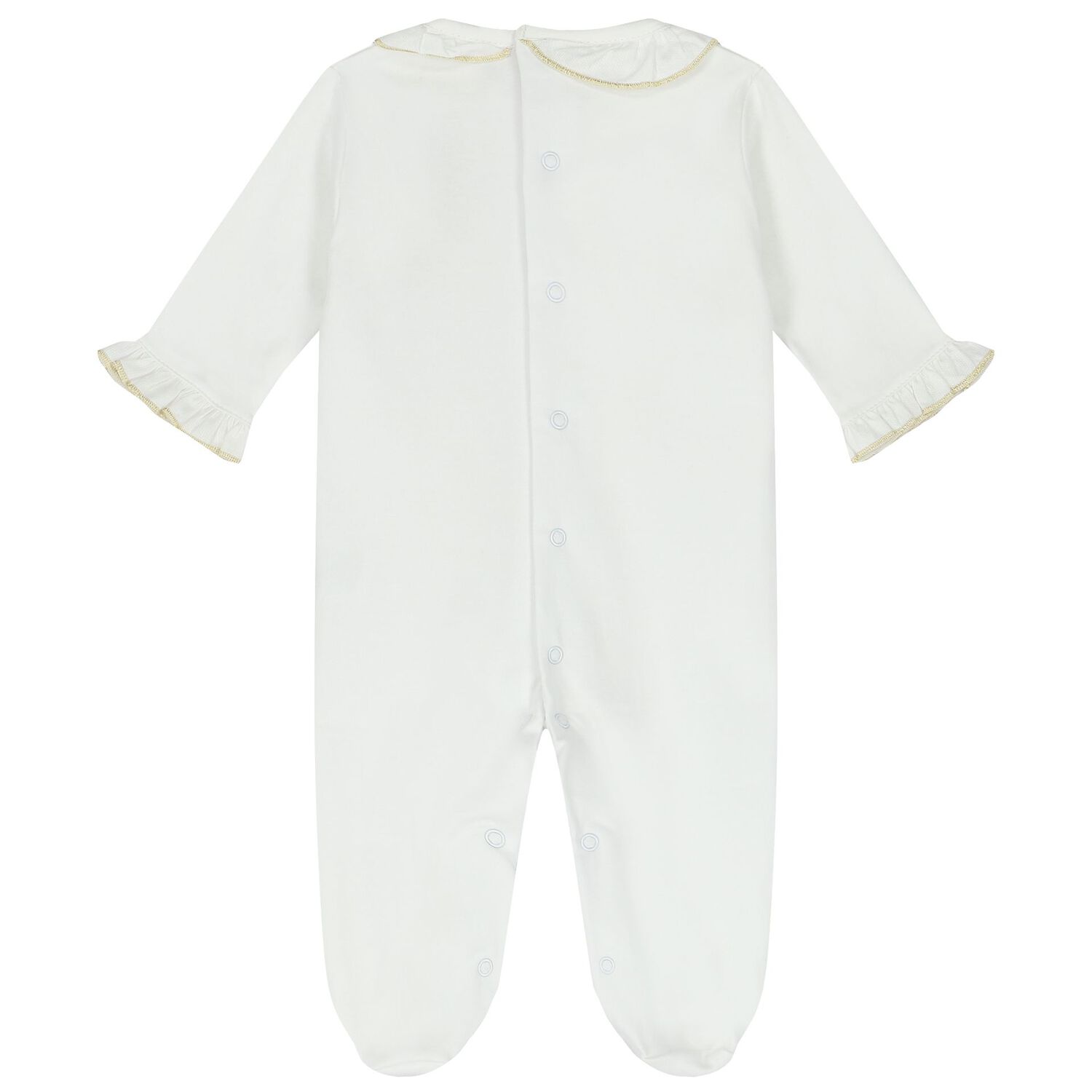 Baby Girls White & Gold Logo Babygrow Gift Set, 1, hi-res image number null