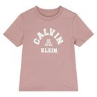 Younger Girls Pink Logo T-Shirt, 2, hi-res