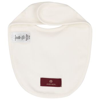 Ivory & Gold Logo Baby Bib