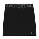 Girls Black Logo Skirt, 1, hi-res