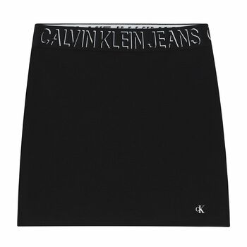 Girls Black Logo Skirt