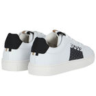 Boys White Logo Trainers, 1, hi-res