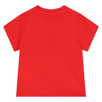 Younger Red Teddy Bear Logo T-Shirt