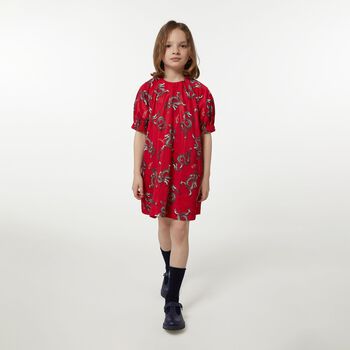Girls Red Logo Dress