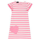 Girls Pink & White Striped Dress, 1, hi-res