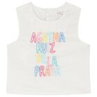 Girls White Logo Top & Shorts Set, 1, hi-res