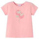Girls Pink Cotton T-Shirt, 2, hi-res