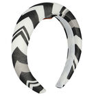 Girls Black & White Zigzag Headband, 1, hi-res
