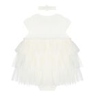 Baby Girls Ivory Tulle Dress Set, 2, hi-res