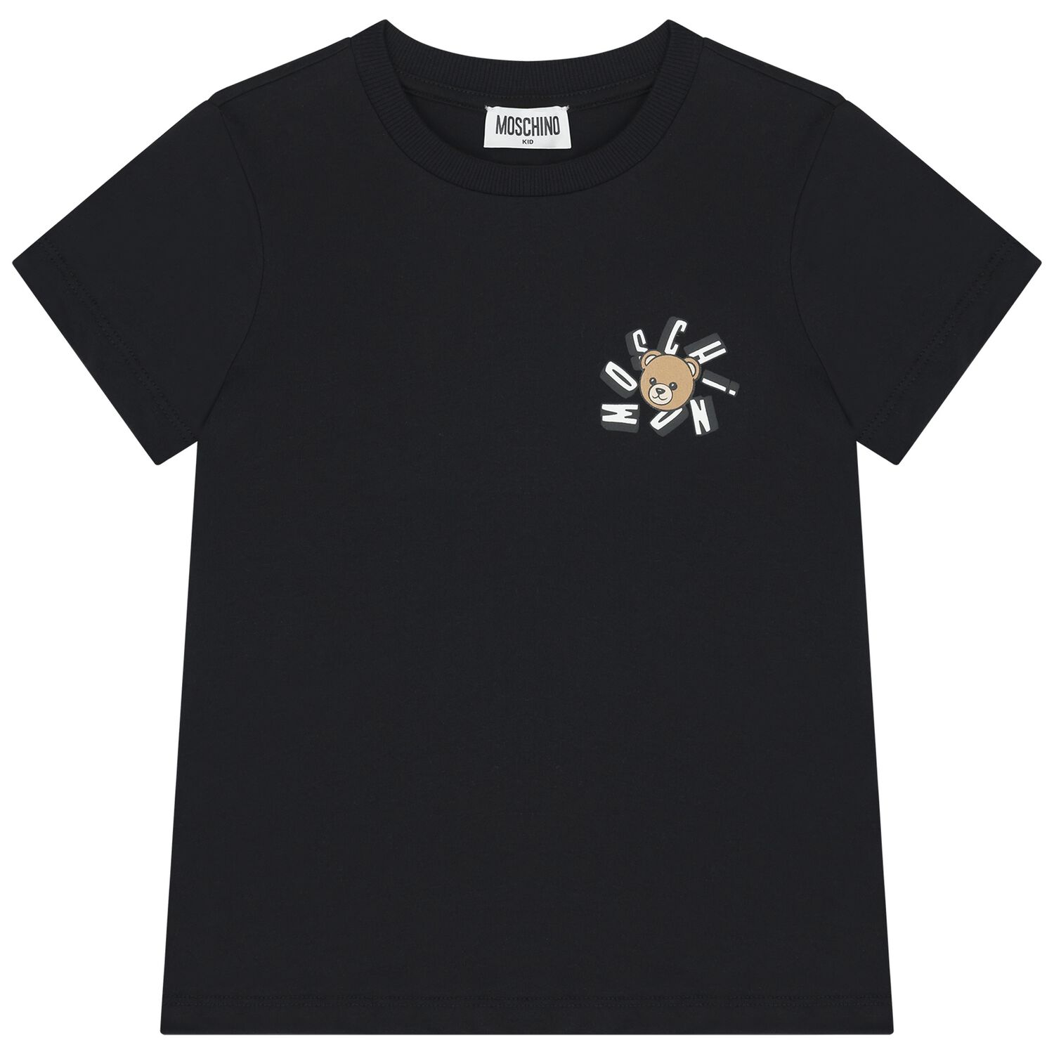 Black Teddy Bear Logo T-Shirt, 6, hi-res