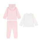 Younger Girls Pink & White Logo Tracksuit Set, 1, hi-res
