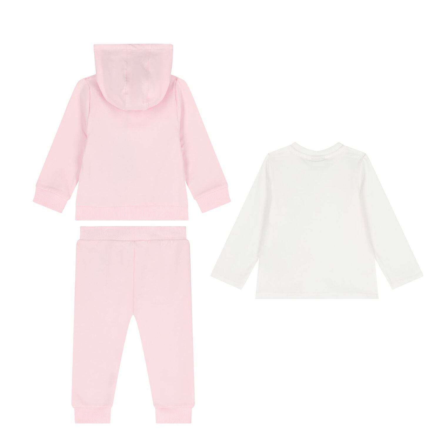 Younger Girls Pink & White Logo Tracksuit Set, 1, hi-res image number null