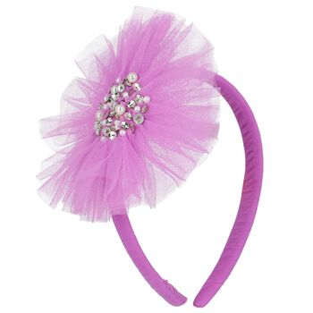 Girls Violet Tulle Headband