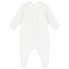 White Teddy Bear Logo Babygrow Gift Set, 1, hi-res