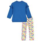 Girls Blue & White Legging Set, 1, hi-res