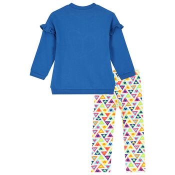 Girls Blue & White Legging Set