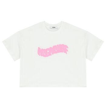 Girls White Logo T-Shirt