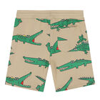 Boys Brown Crocodile Shorts, 1, hi-res