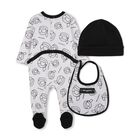 Baby Boys White & Black Ikonik Babygrow Gift Set, 1, hi-res