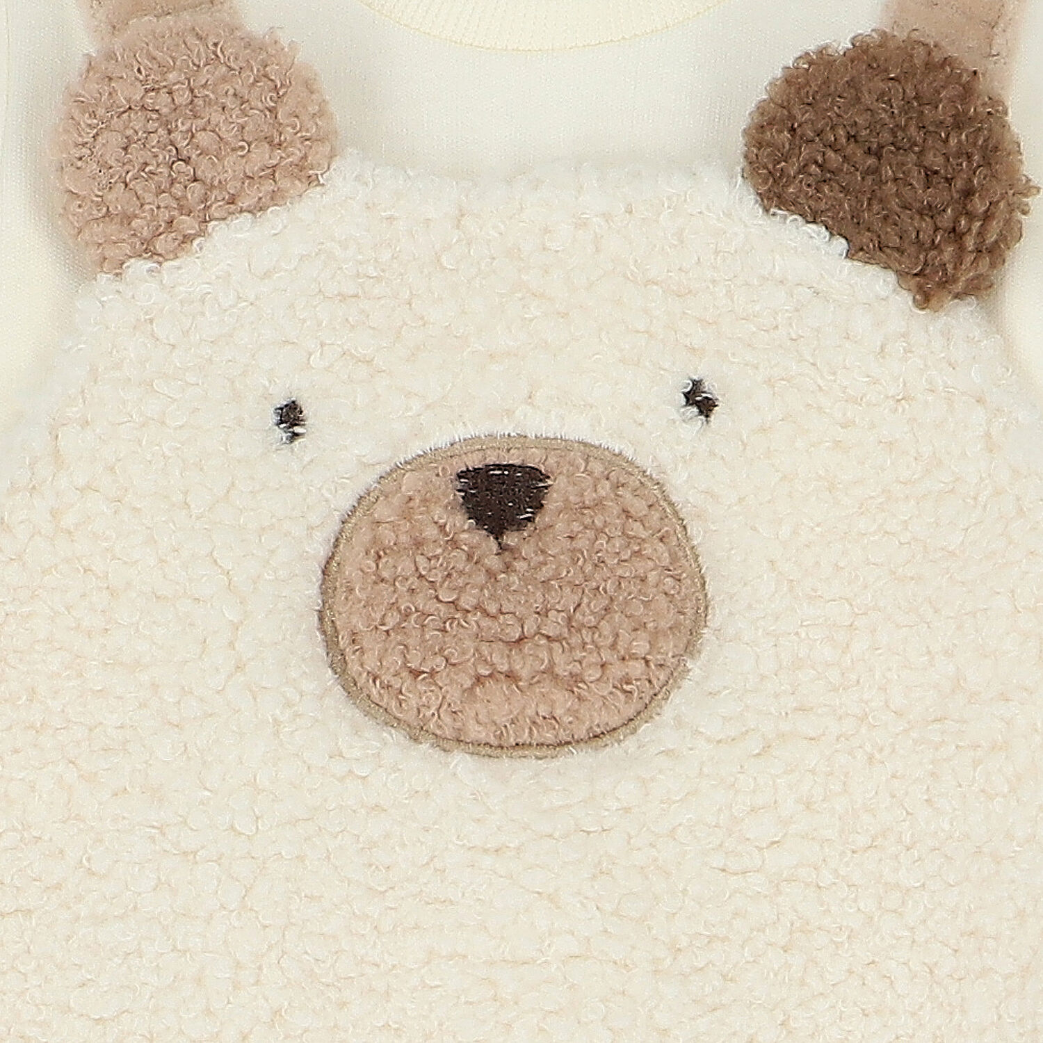 Ivory Teddy Faux Fur Romper, 1, hi-res