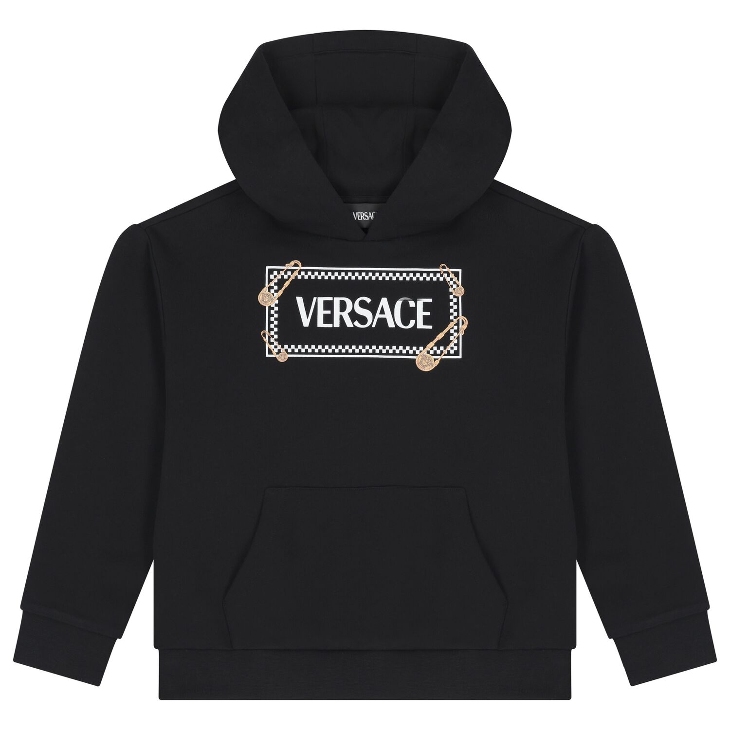 Black Logo Hooded Top, 1, hi-res