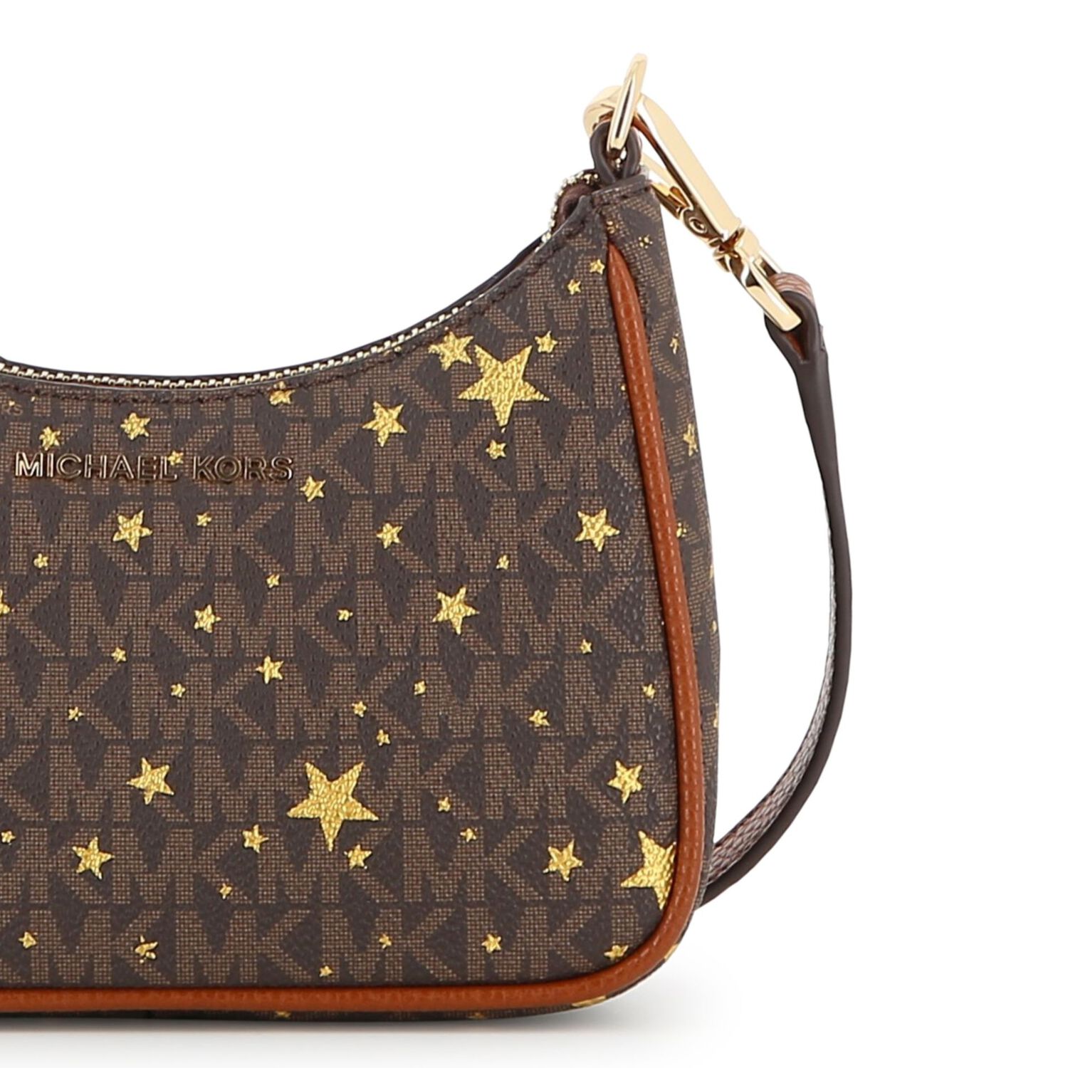 Girls Beige Star & Logo Leather Shoulder Bag ( 17CM ), 1, hi-res