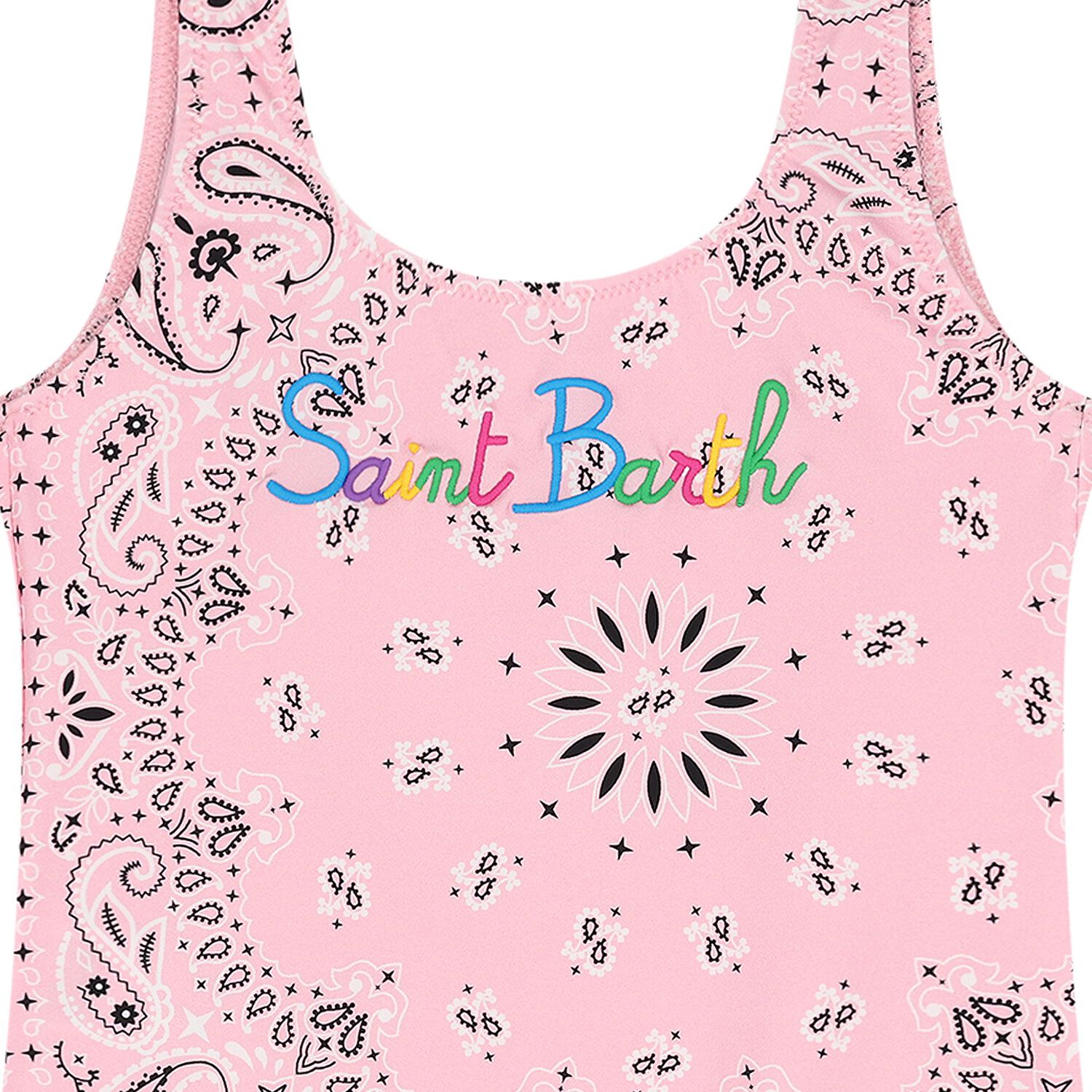 Girls Pink Paisley Logo Swimsuit, 1, hi-res